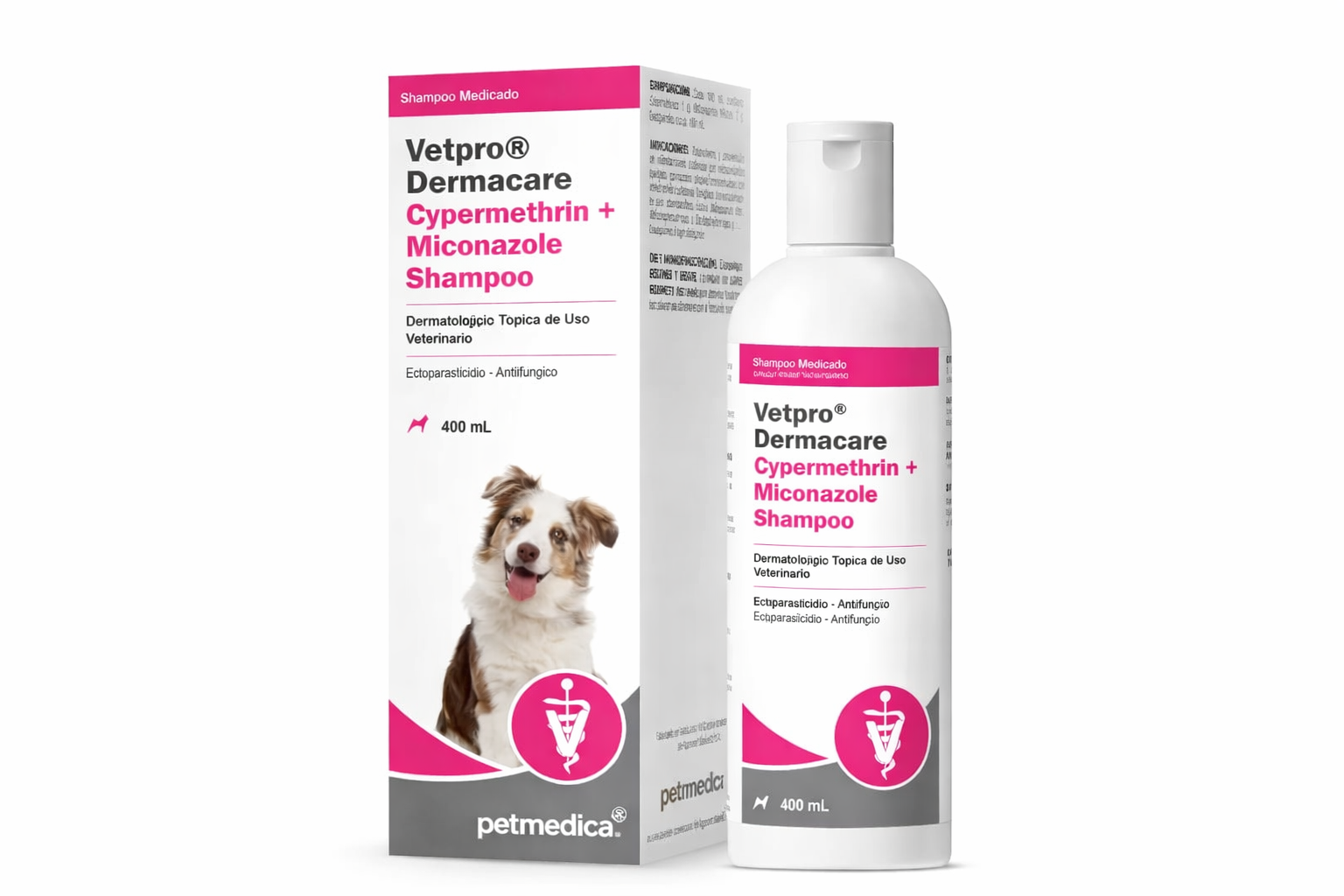 vetpro® dermacare – cypermethrin + miconazole shampoo 400 ml