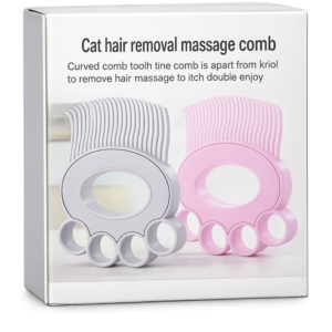 Peine Masajeador para Gatos – Removedor de Pelo con Diseño Ergonómico