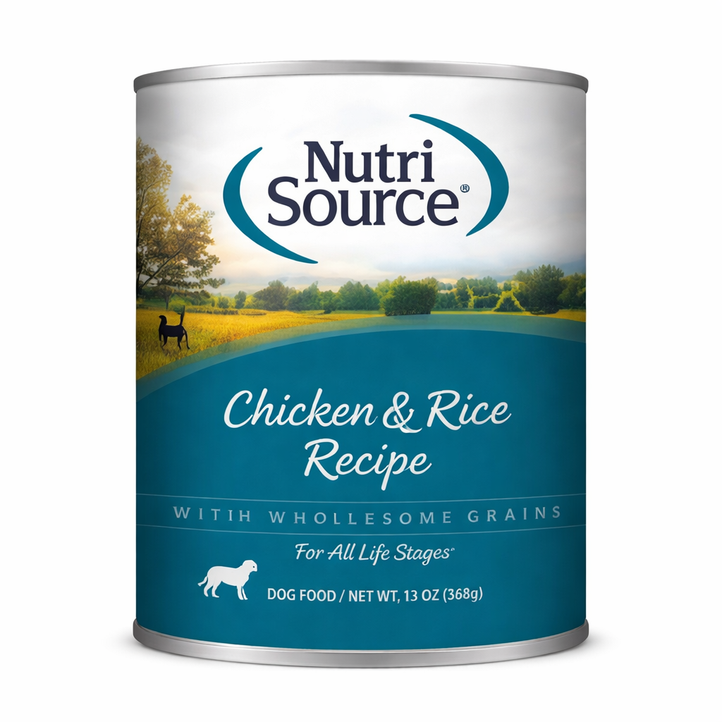 nutrisource® chicken & rice recipe – lata para perros