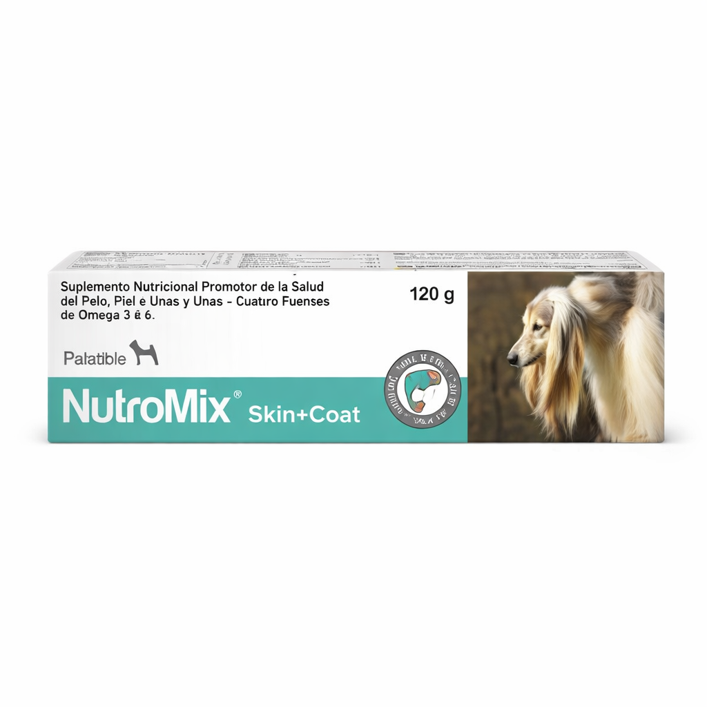 nutromix® skin+coat – suplemento nutricional para piel y pelaje en perros y gatos (60 g)