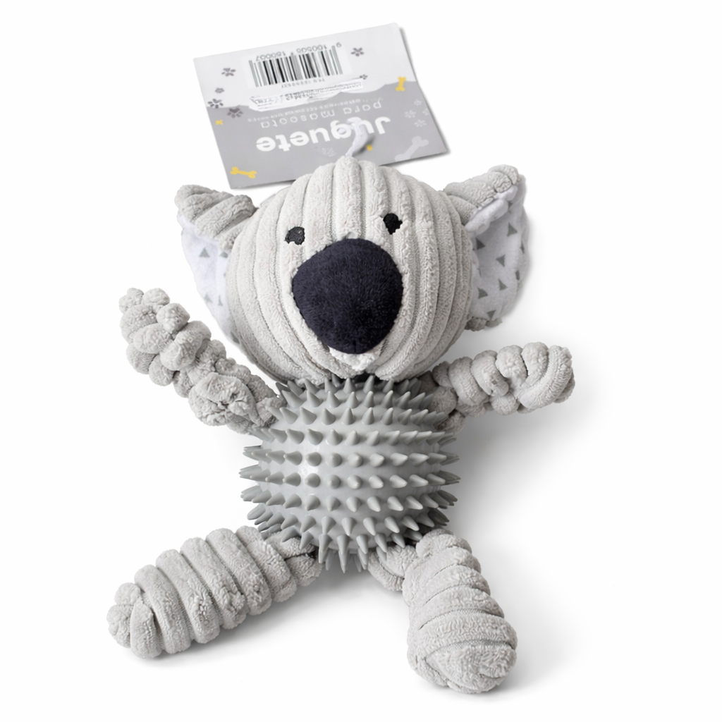 juguete para perro koala con pelota texturizada