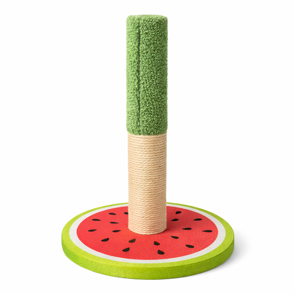rascador para gato sandía con poste de sisal