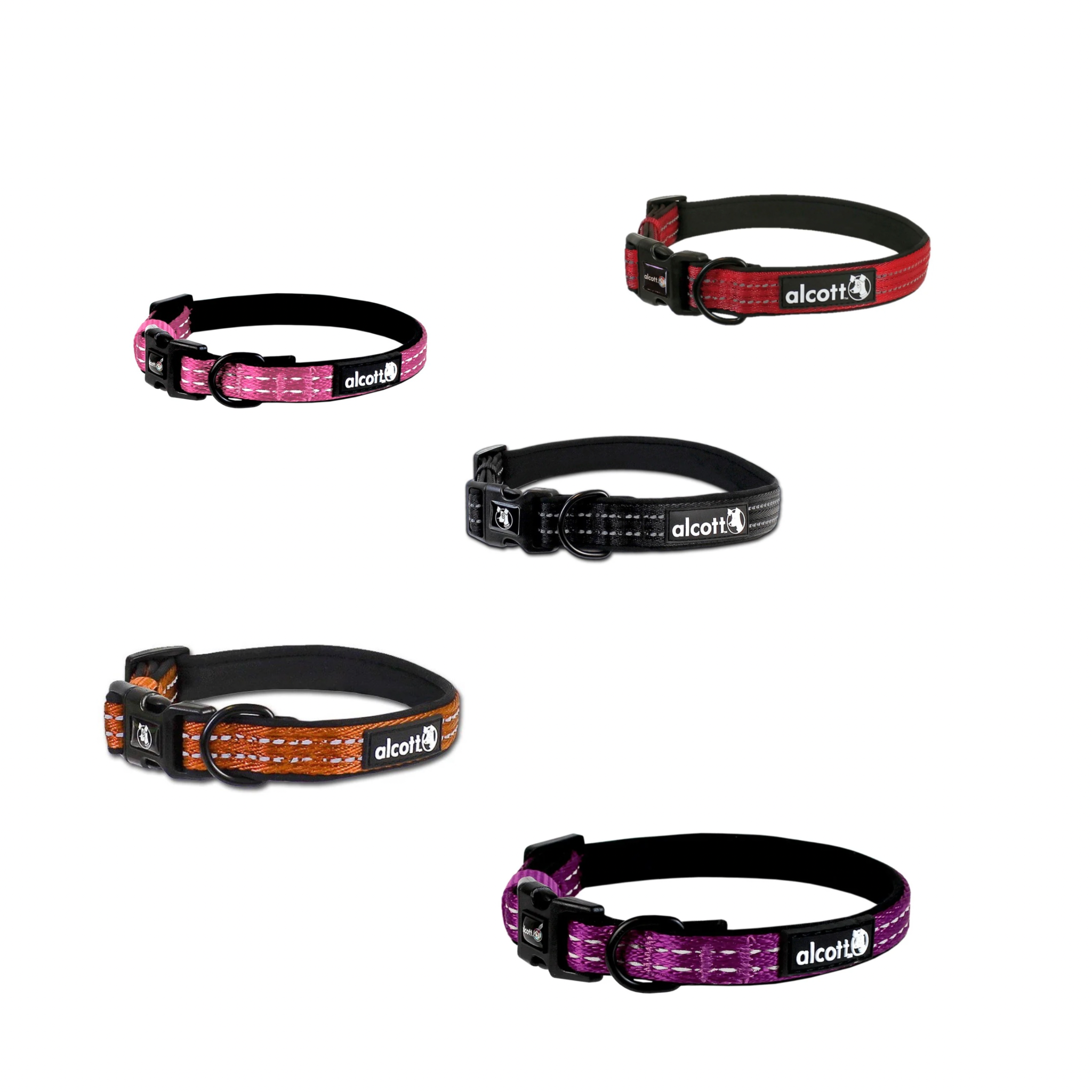 alcott® collar reflectivo para perro – talla l