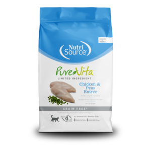 NutriSource PureVita Limited Ingredient Chicken & Peas Entrée – Alimento Seco para Gatos