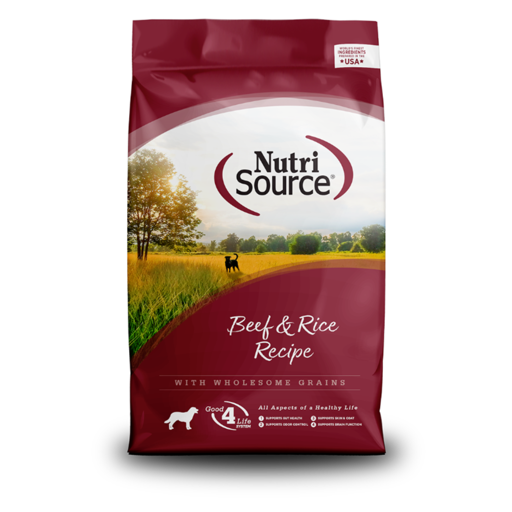 nutrisource beef & rice recipe – alimento seco para perros adultos