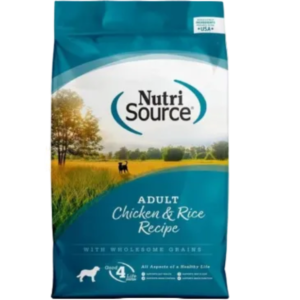 nutrisource adult chicken & rice – alimento seco para perros adultos