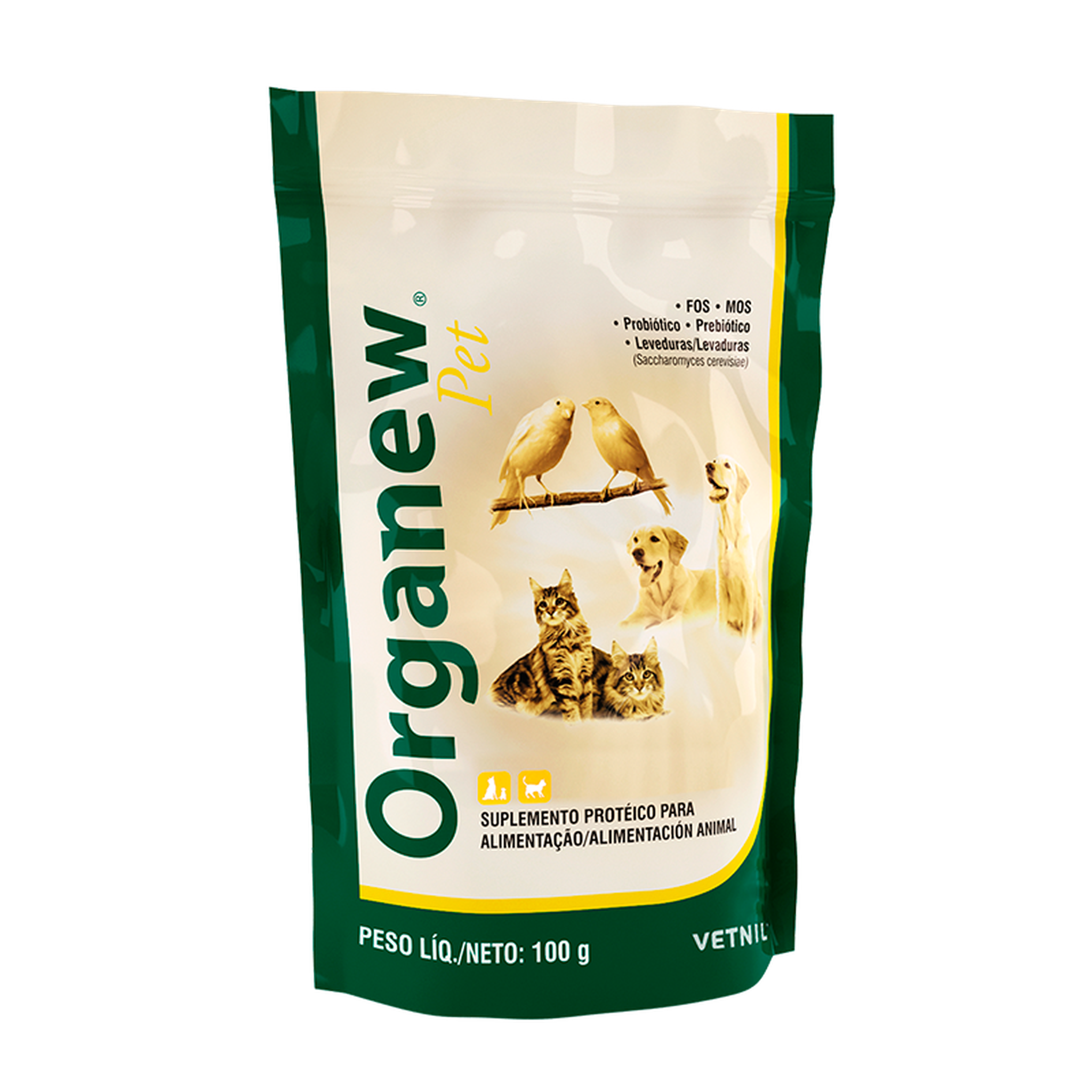 organew® pet – suplemento proteico con probióticos y prebióticos (100 g)