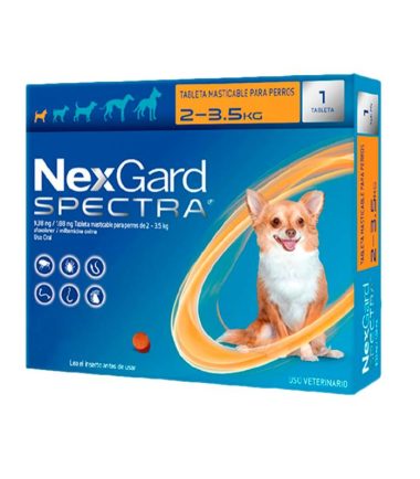 nexgard spectra® antiparasitario interno y externo para perros – protección. 1 meses